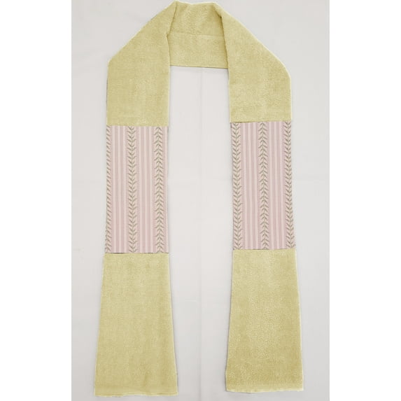 Striped Vines Kitchen Towel Boa / Scarf by Penny's Needful Things (Towel Color: Yellow) (Pink)
