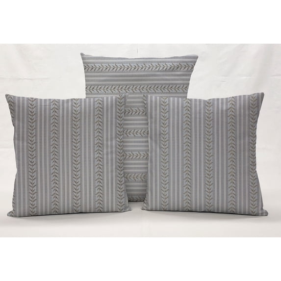 Striped Vines Pillowcase / Pillow Cover by Penny's Needful Things (14 x 20) (Blue)