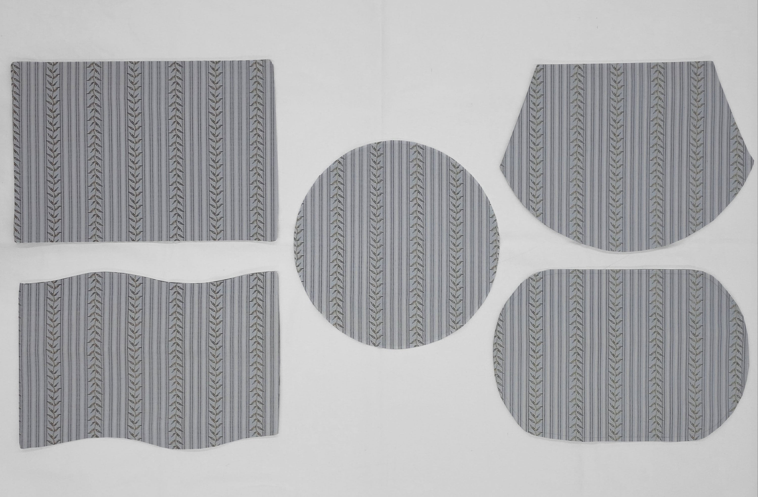 Striped Vines Placemats by Penny's Needful Things (Wedge - Set of 4) (Blue)