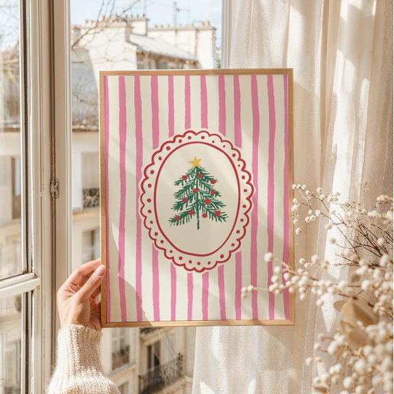 Striped Whimsical Trendy Cute Maximalist Contemporary Decorative Design Statement Accent Interior Wall Decor