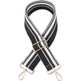 thumbnail image 1 of Striped Wide Shoulder Strap Adjustable Purse Strap Replacement Universal Crossbody Strap 27.9-49.6 Inch Canvas Woven Handbag Strap Multicolor Guitar Strap 1.9 Inch Wide Mixed Color 1 Black, 1 of 5