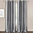 thumbnail image 1 of Striped Window Curtains, Black and White Vertical Stripe Curtain Panel, Window Drapes with Grommets for Bedroom Living Room Decor 53"W x 96"L (Pack of 2), 1 of 6