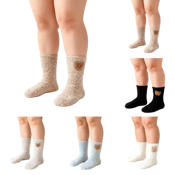 Striped Winter Socks Soft Velvet Warm Home Socks for Indoor Comfort and Relaxation