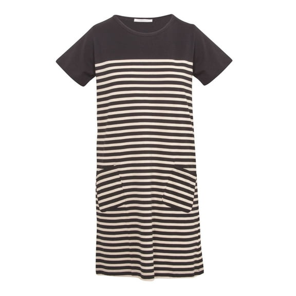 Striped Womens Mid-Dress - Large