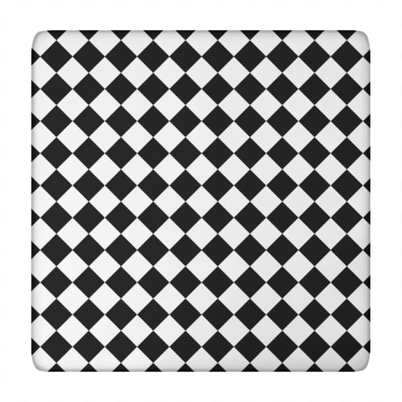 Striped and Checkered Fusion Tablecloth - Elastic Fitted Square Cover, Windproof & Wrinkle-Free - Easy Clean & Foldable