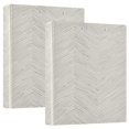 thumbnail image 1 of Stripes 12.4x10.6in PVC Round Ring Binders, 2-Pack, D-Ring 3-Hole, Metal Clip, 1 of 10