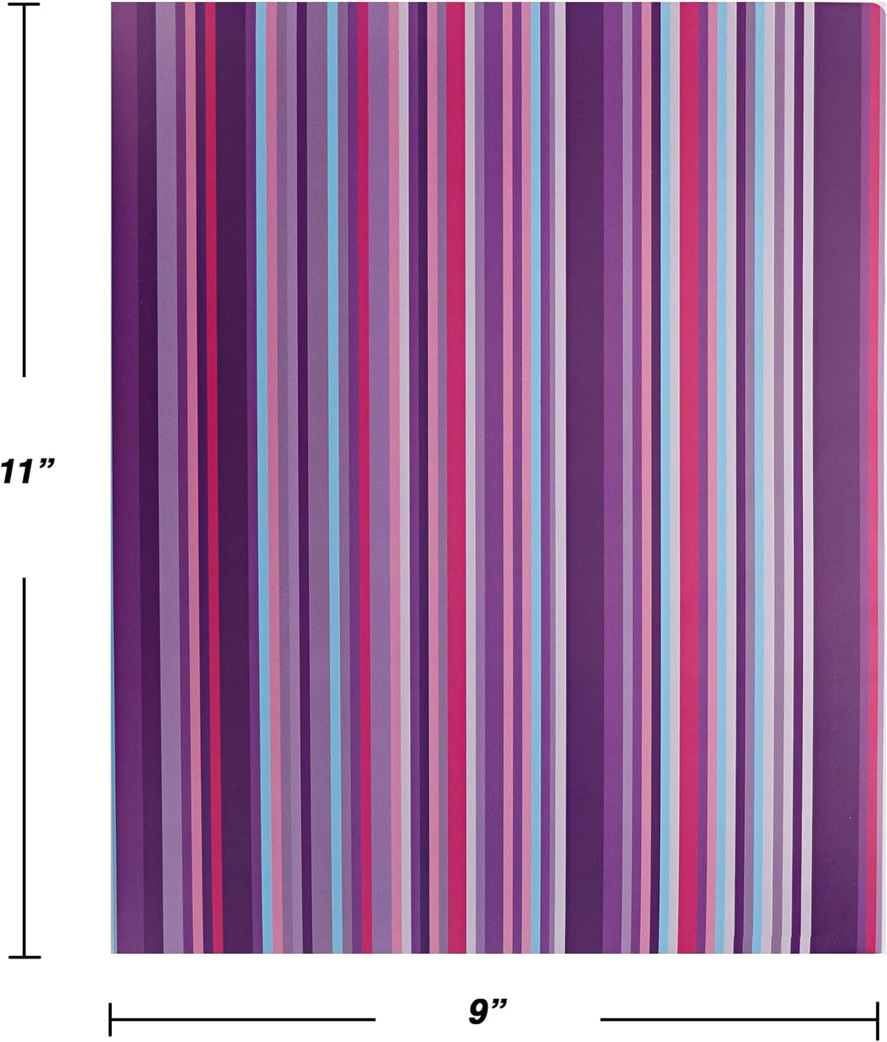 Stripes 2 Pockets with Business Card Holder Legal Document Organizer ...