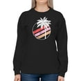 thumbnail image 1 of Stripes And Palm Tree Sweatshirt Women -GoatDeals Designs, Female Medium, 1 of 4