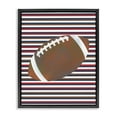 thumbnail image 1 of Stupell Industries Stripes And Sports Football Black Framed Floater Canvas Wall Art, design by Marcus Prime, 21 x 17, 1 of 9