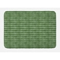 thumbnail image 1 of Stripes Bath Mat, Horizontal Wavy Lines Pattern with Dots in Monochrome Style Modern Art Print, Plush Bathroom Decor Mat with Non Slip Backing, 29.5" X 17.5", Green and White, by Ambesonne, 1 of 2