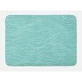 thumbnail image 1 of Stripes Bath Mat, Monochromatic Abstract Dreamy Design of Simple Doodle Waves Aquatic Colors, Plush Bathroom Decor Mat with Non Slip Backing, 29.5" X 17.5", Seafoam Pale Blue, by Ambesonne, 1 of 2