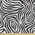 thumbnail image 1 of Stripes Fabric by the Yard, Zebra Skin Pattern with Abstract Lines Monochrome Wild Animal Hide Design, Decorative Upholstery Fabric for Sofas and Home Accents, 2 Yards, Black White by Ambesonne, 1 of 4