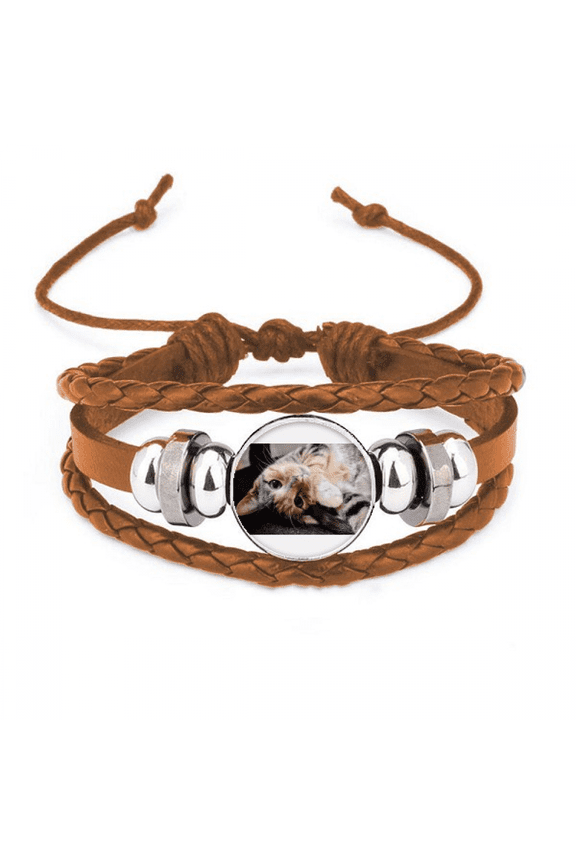 Stripes Kitty Cat Relax Animal Adorable Bracelet Wristband Leather Jewelry Ornament