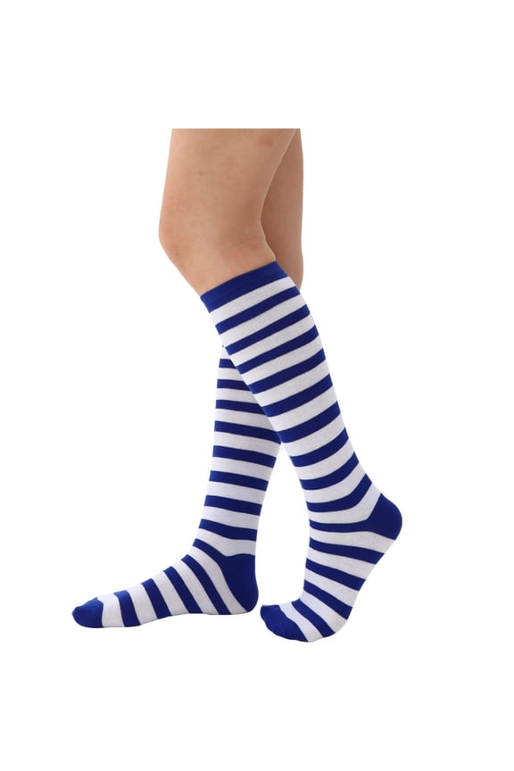 Stripes Knee highs Socks Stripes Tube Sock Stockings Long Boot Socks for Daily Wear,Halloween Cosplay Party Costume