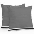thumbnail image 1 of Stripes Outdoor Pillow Covers Set of 2 Abstract Black Geometric Simple Waterproof Throw Pillow Case Decorative Square Cushion Cover for Patio Couch Garden Balcony, 16"x16", 1 of 9