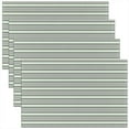 thumbnail image 1 of Stripes Placemats Set of 4 12"x18" Light Green Placemats for Dining Table Indoor Outdoor Kitchen Geometric Geometry Table Mats Placemat Simple Modern Decor Table Place Mats Room Decorations, 1 of 4