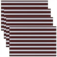 thumbnail image 1 of Stripes Placemats Set of 4 12"x18" Red Placemats for Dining Table Indoor Outdoor Kitchen Geometric Geometry Table Mats Placemat Simple Modern Decor Table Place Mats Room Decorations, 1 of 4