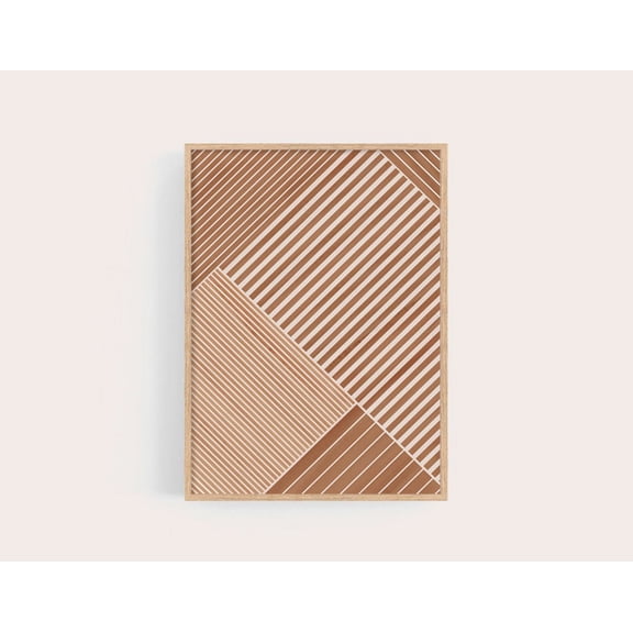 Stripes Poster,Geometric Wall Art,Terracotta Posters,Wall Art,Modern Abstract Poster,Lines Art,Downloadable Poster,Minimalist Poster, 8x12 UNFRAMED