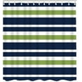 thumbnail image 1 of Stripes Shower Curtain Navy Blue Lime Green White Bathroom Curtains, Machine Washable, Water-Repellent 60"W x 72"L (Pack of 1), 1 of 6