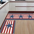 thumbnail image 1 of Stripes Stars Kitchen Rugs, Independence Day American Flag Kitchen Rug, 4th of July Decor Kitchen Mats for Floor, Kitchen Organization Non-Slip Kitchen Mat, Anti-Fatigue Mat Kitchen Decor Runner Rug, 1 of 6