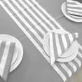 thumbnail image 1 of Stripes and Solid Table Linen Set for Formal or Causal Dining with 1 Solid Polyester Tablecloth with a Set of Napkins and Matching Table Runner, 1 of 11