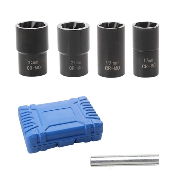 Stripped Lug Nut Remover Set Screw Extractors For Automotive Repair 17 22mm