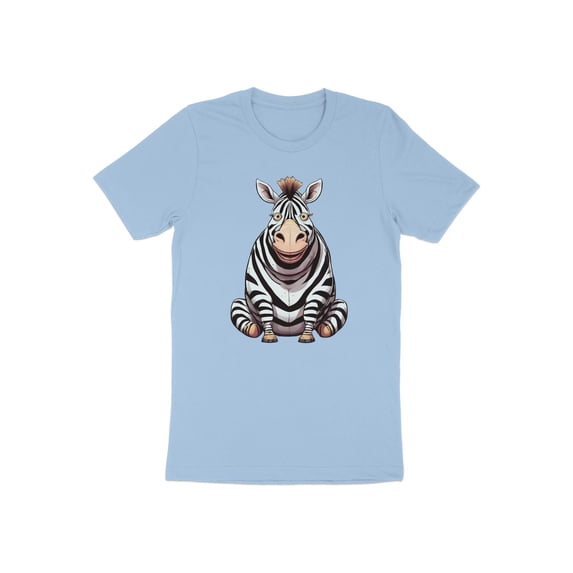 Stripped Pattern Chubby Zebra Horse Print Gift Adult Women T-Shirt Fat Zebra Print Design Birthday Holiday Presents Tshirt