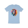 thumbnail image 1 of Stripped Pattern Colorful Zebra Horse Print Gift Adult Women T-Shirt Cool Zebra Print Design Birthday Holiday Presents Tshirt, 1 of 10