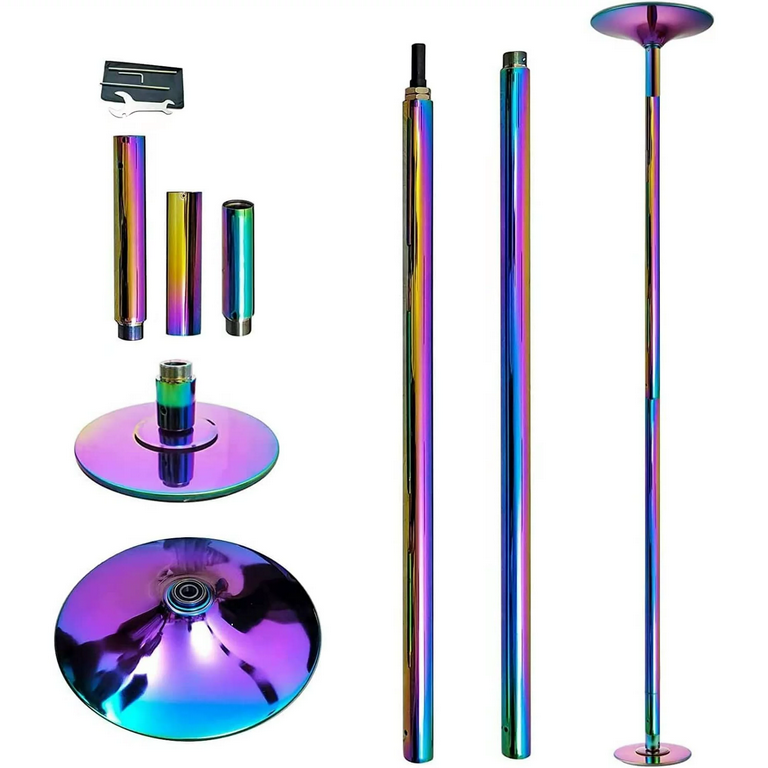 XGeek Stripper Pole Spinning Static Dancing Pole Portable Removable 45mm  Dance Pole Kit for Dance Room, Living Room, Bedroom Spinning Dance