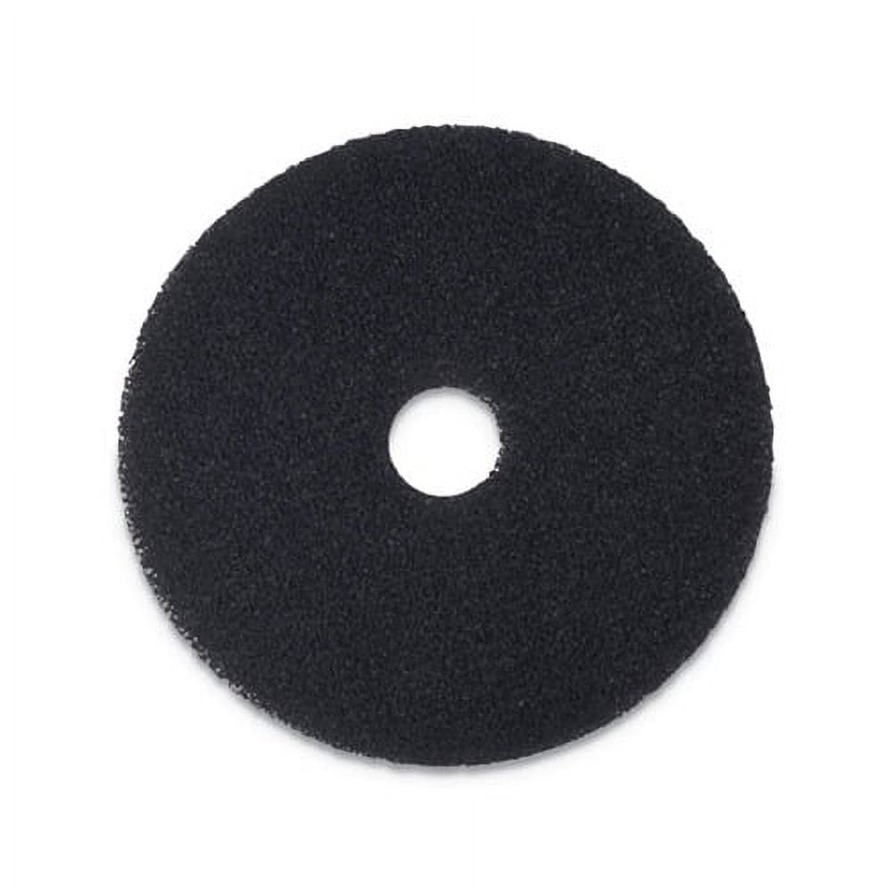 Stripping Floor Pads 12" Diameter, Black, 5/Carton