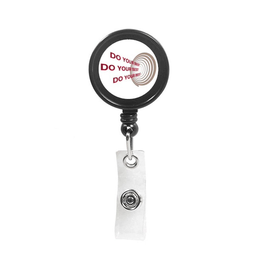 Strive Beautiful Goals Art Deco  Fashion Retractable Keychain Badge Holder ID Badge