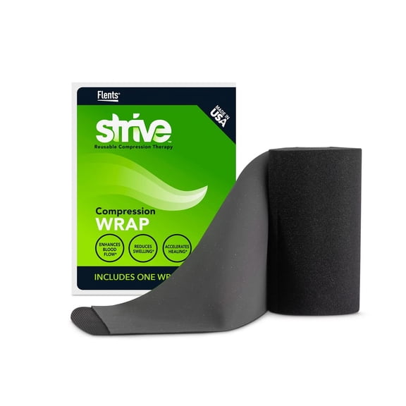 Strive Compression Therapy Wrap to Enhance Blood Flow, 2.5 x 60, Black