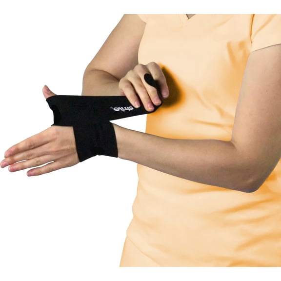 Strive Elastic Compression Therapy Wrap, Muscle Recovery and Joint Pain Relief for Left Thumb