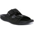 thumbnail image 1 of Strive Largo Women's Leather Sandal With Two Adjustable Buckle Straps In Black Size 7.5/8, 1 of 6