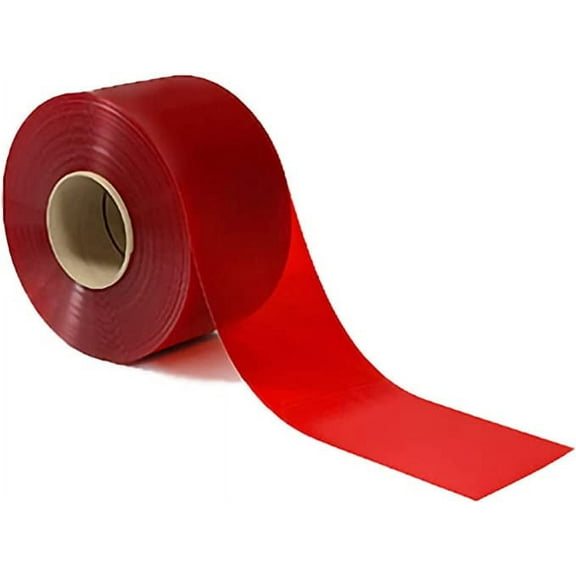 Strivide PVC Strip Curtain Door Bulk Roll Red Welding Size 8" Wide x .08 Thick NSF / USDA Food Service Approved