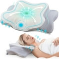thumbnail image 1 of Strlinen Cervical Pillow for Neck and Shoulder Pain Relief, Contour Memory Foam Pillow, Ergonomic Neck Support Pillow for Side Back Stomach Sleepers with Pillowcase, 1 of 5