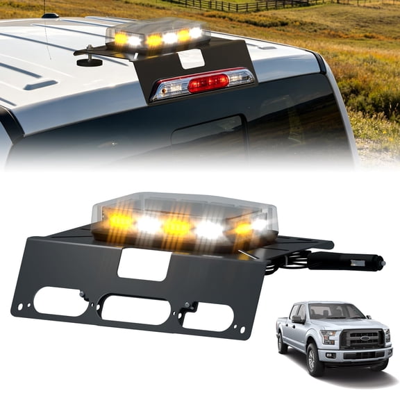 LED Strobe Light Bar Compatible with Ford F-150 2015-2024, Emergency Warning Light Bar