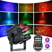 Strobe Light Disco Stage Party Lights, DJ Lights with Remote Control & Sound Activated RGB Flash, 2024 Upgraded USB Powered Club Light Rave Stage Light Projector Effect for Parties Halloween Bar KTV