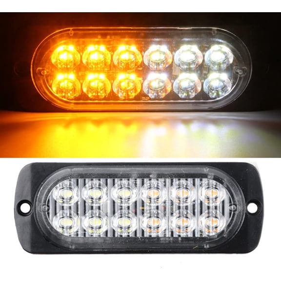 Strobe Side Marker Lights, 4PCS 12LED Car Marker Lights Car Side Indicators Lights 12V 24V Front Rear Side Light Position Lamps for Truck Trailer