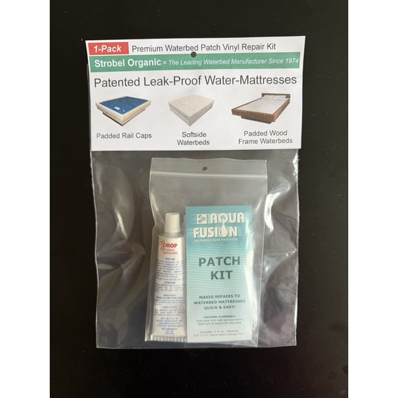 Strobel Organic Waterbed Repair Patch Vinyl Inflatable Kit 1 Pack