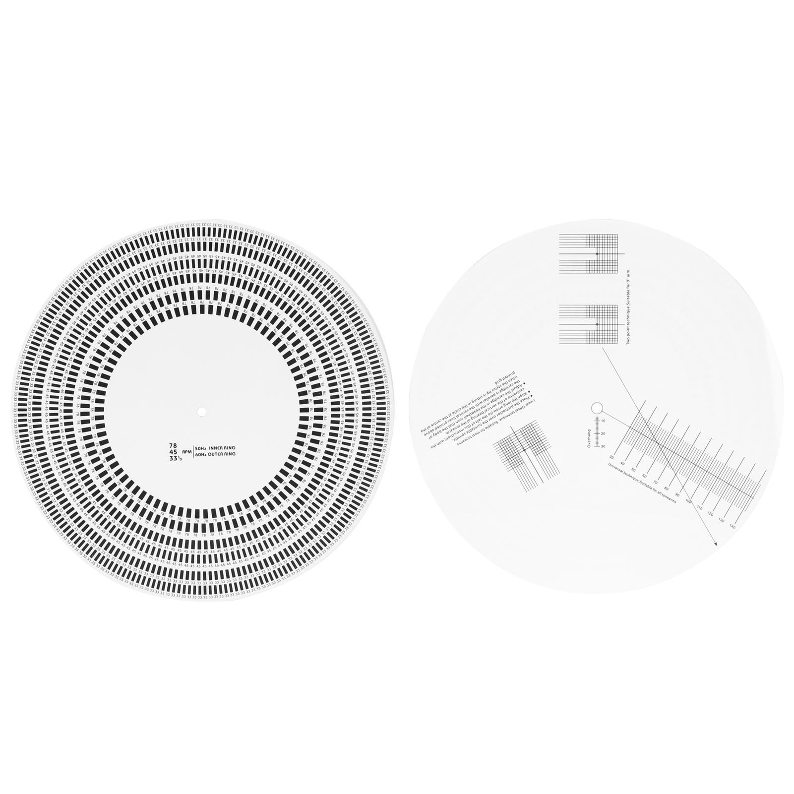 Stroboscope Disc, Double Sided Tachometer Practical Phono Calibration
