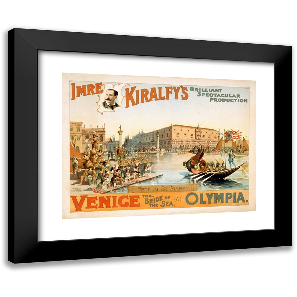 Strobridge and Co. Lith. 24x19 Black Modern Framed Museum Art Print