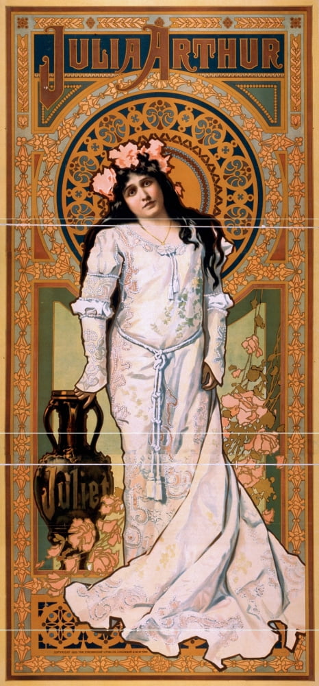 Strobridge Litho Co Julia Arthur as Juliet  c1899 Canvas Art - Strobridge Litho Co (24 x 36)
