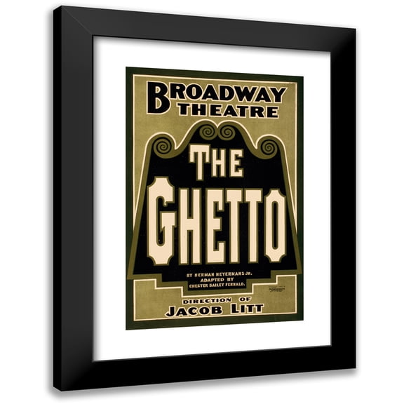 Strobridge and Co 13x18 Black Modern Framed Museum Art Print Titled - The Ghetto (1899)