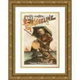 thumbnail image 1 of Strobridge and Co. Lith. 13x18 Gold Ornate Wood Frame and Double Matted Museum Art Print Titled - Rice's Beautiful Evangeline (1896), 1 of 4