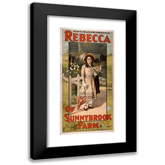 Strobridge and Co. Lith. 14x24 Black Modern Framed Museum Art Print Titled - Rebecca of Sunnybrook Farm (1911)