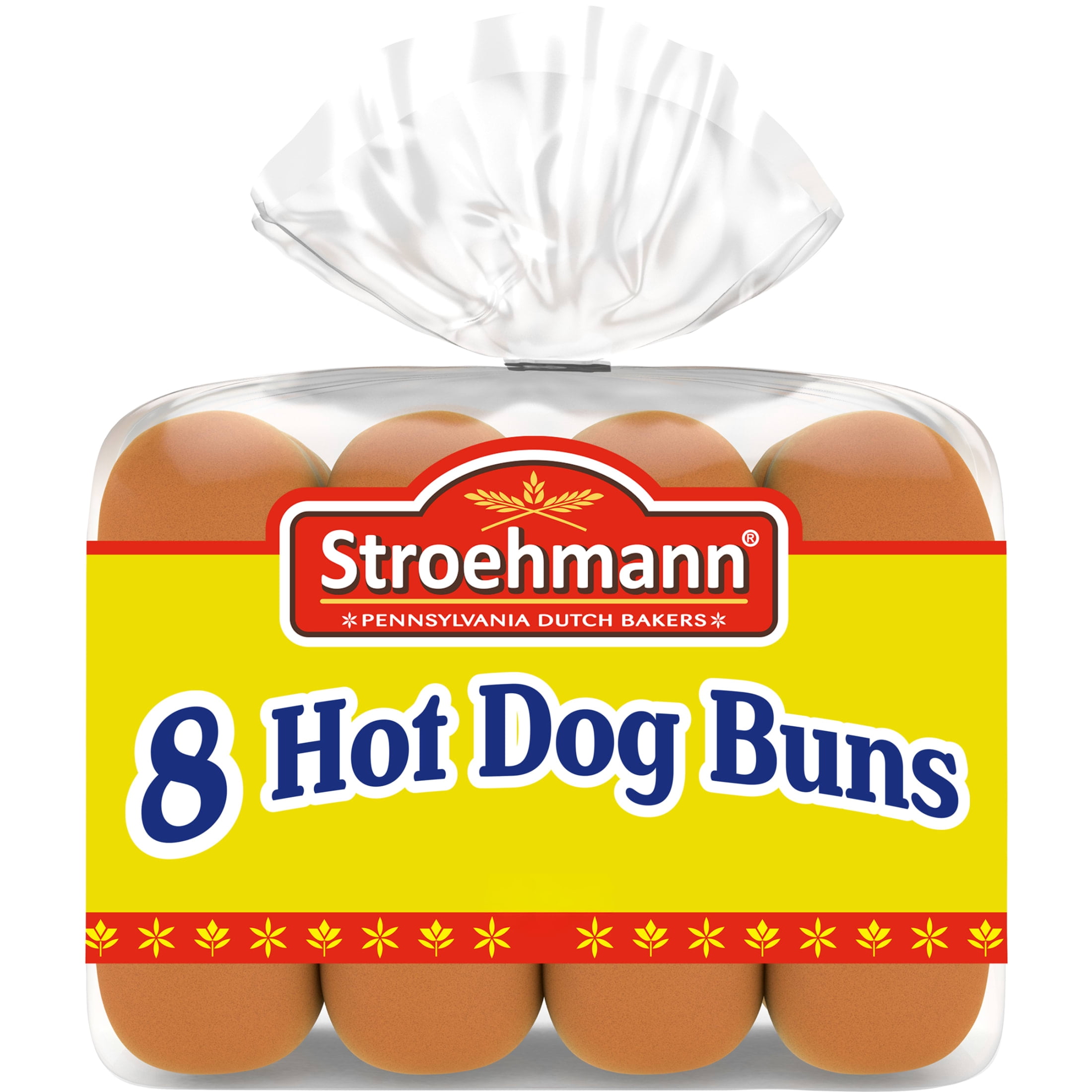Stroehmann White Hot Dog Buns, 8 count, Hot Dog Buns, 12 oz Bag