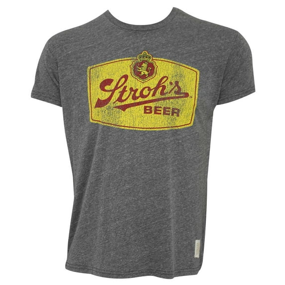 Stroh's Men's Grey Retro T-Shirt-Large