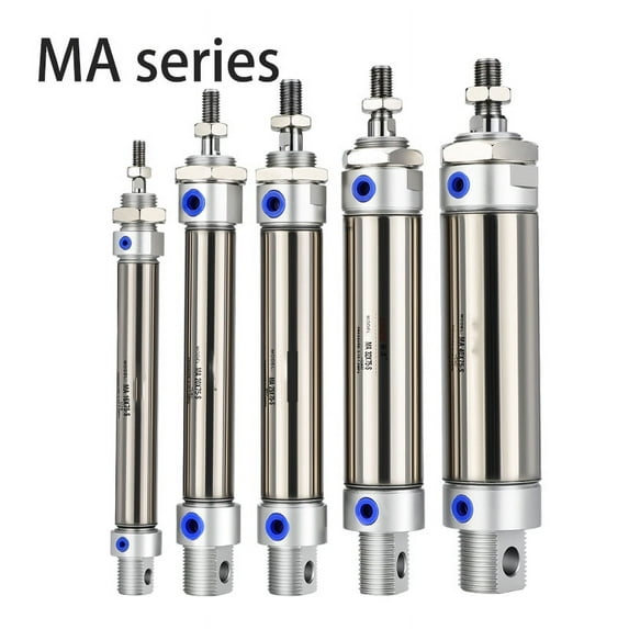 Stroke 100mm-Bore 20-Stainless Steel Stroke Pneumatic Cylinder, Double Acting, MA Type with Magnet