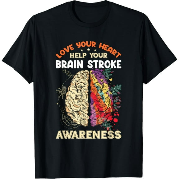 Stroke Awareness Help Your Brain Stroke Awareness Month T-Shirt